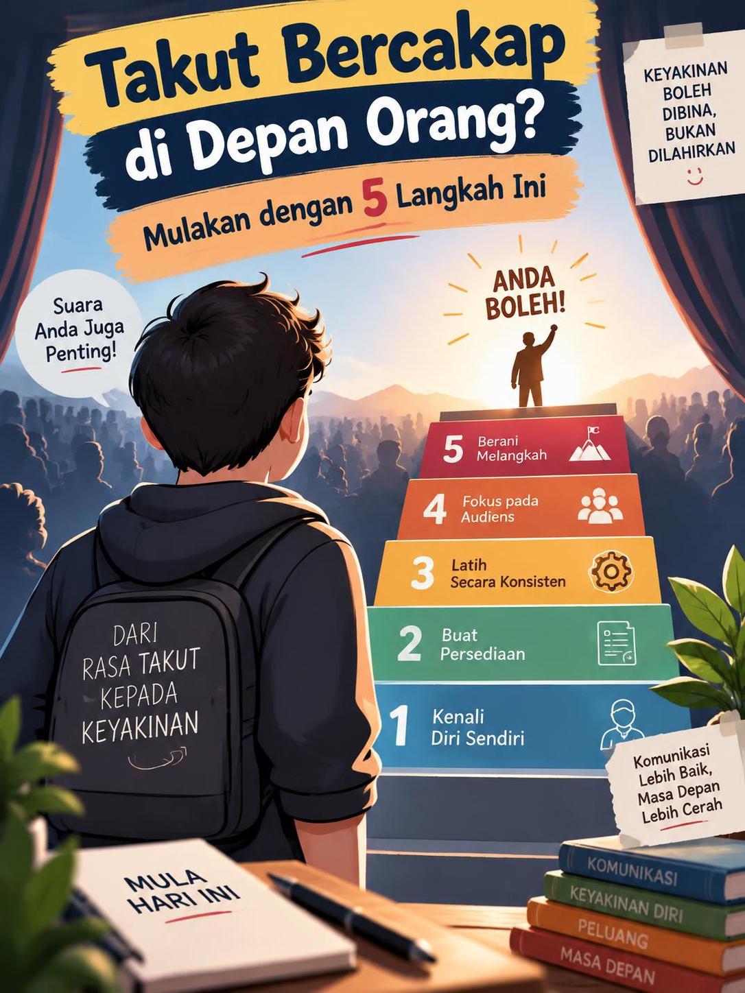 Takut Bercakap di Depan Orang? Mulakan dengan 5 Langkah Ini