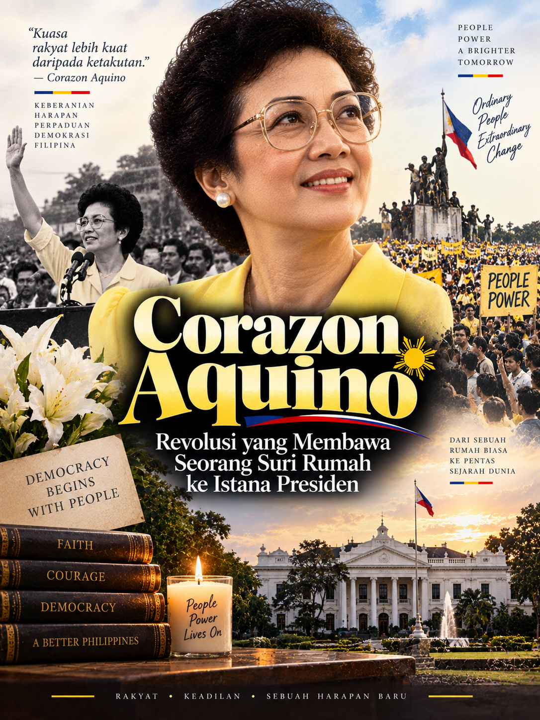 Corazon Aquino: Revolusi yang Membawa Seorang Suri Rumah ke Istana Presiden