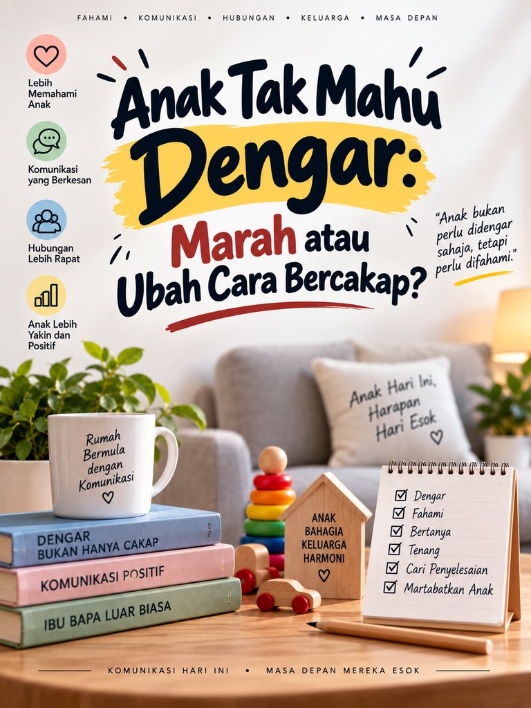 Anak Tak Mahu Dengar: Marah atau Ubah Cara Bercakap?