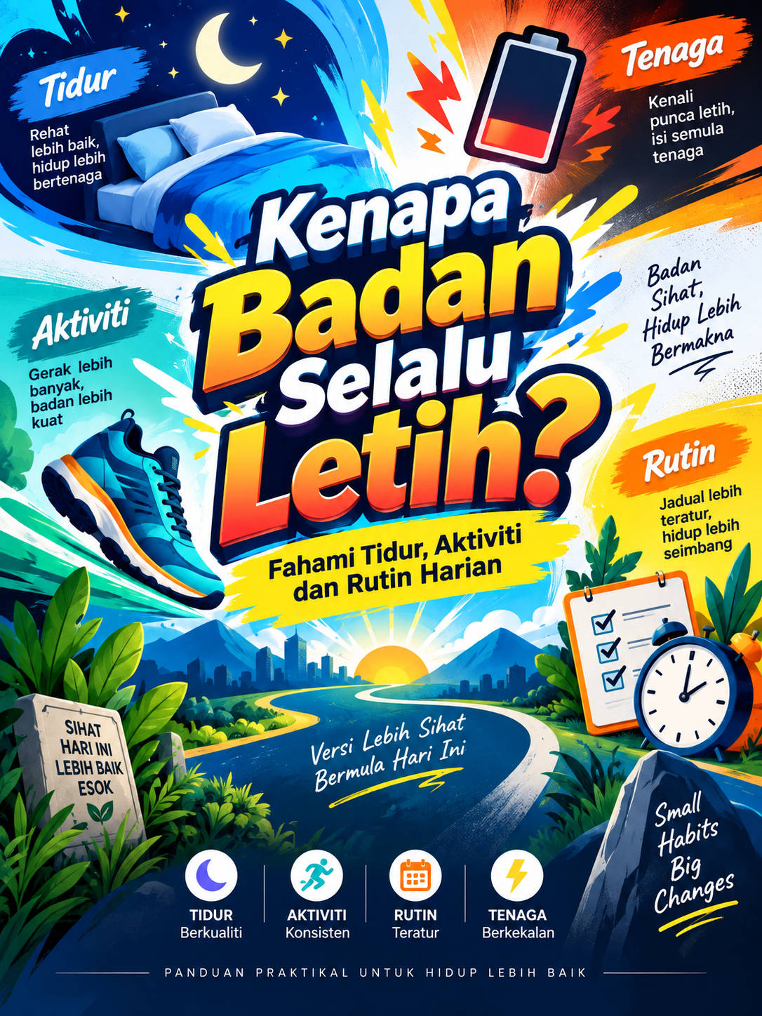Kenapa Badan Selalu Letih? Fahami Tidur, Aktiviti dan Rutin Harian