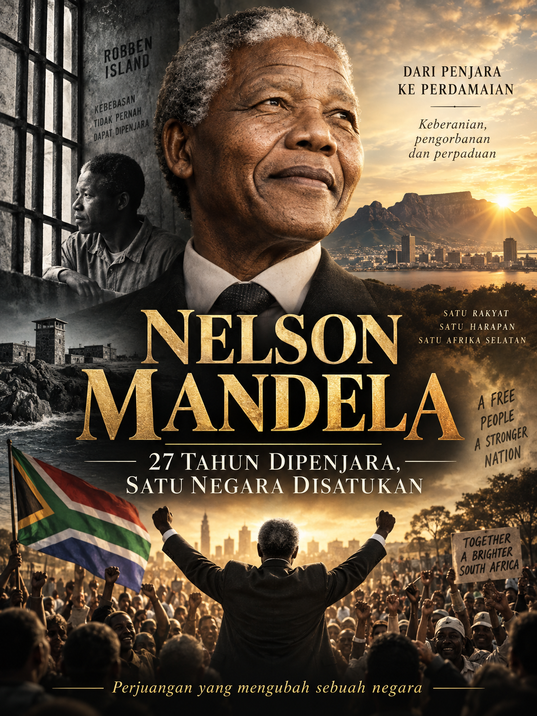 Nelson Mandela: 27 Tahun Dipenjara, Satu Negara Disatukan